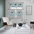 thumbnail image 4 of Green Pumpkins Fall Thanksgiving Kitchen Curtains Sets for Windows 36 Inch Length, Black Plaid Watercolor Rod Pocket Window Treatments Tier Curtains and Valances Set for Bedroom/Bathroom, 4 of 8