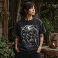 thumbnail image 2 of Moonlit Mountain Fantasy Washed T-Shirt, Unisex Classic Fit, 100% Heavyweight Cotton, 180 GSM, Front Graphic, 2 of 7