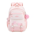 thumbnail image 3 of School Backpack for G`irls, Large Capacity Multi Pocket Water Resistant Student Bookbag with Pom Pom Pendant, Kawaii Pastel Color Daypack for Elementary Middle School, 3 of 3