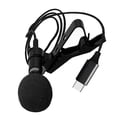 thumbnail image 4 of Miangastore Mini Lavalier Microphone Small Wired Condenser Microphone Type-c Recording Mic for Smartphone with PU Bag (Black), 4 of 8