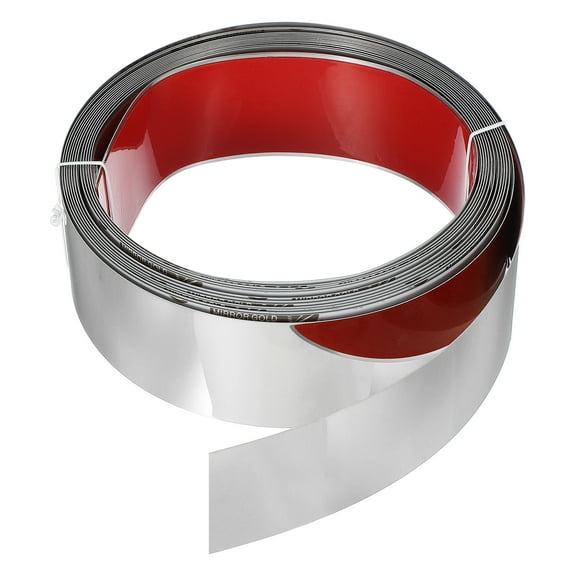 Uxcell Metal Wall Trim 26.2ft x 2.36" Peel and Stick Stainless Steel Trim, Silver