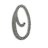 Mardi Gras Spot 3.75" x 2.75" Silver Glitter Script Letter "O" (Each)