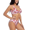 thumbnail image 2 of Daiia Strawberries Women's Bikini Set Two Piece Swimsuit High Waisted Bikini Adjustable Straps Bikini Perfect for Beach, Pool, and Summer Vacation-X-Large, 2 of 9