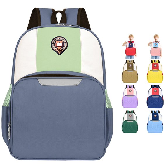 CUZIBR Boys Kids Backpack Color Block Multiple Compartments Lightweight Breathable Shoulder Straps Comfortable Casual Student School Bookbag