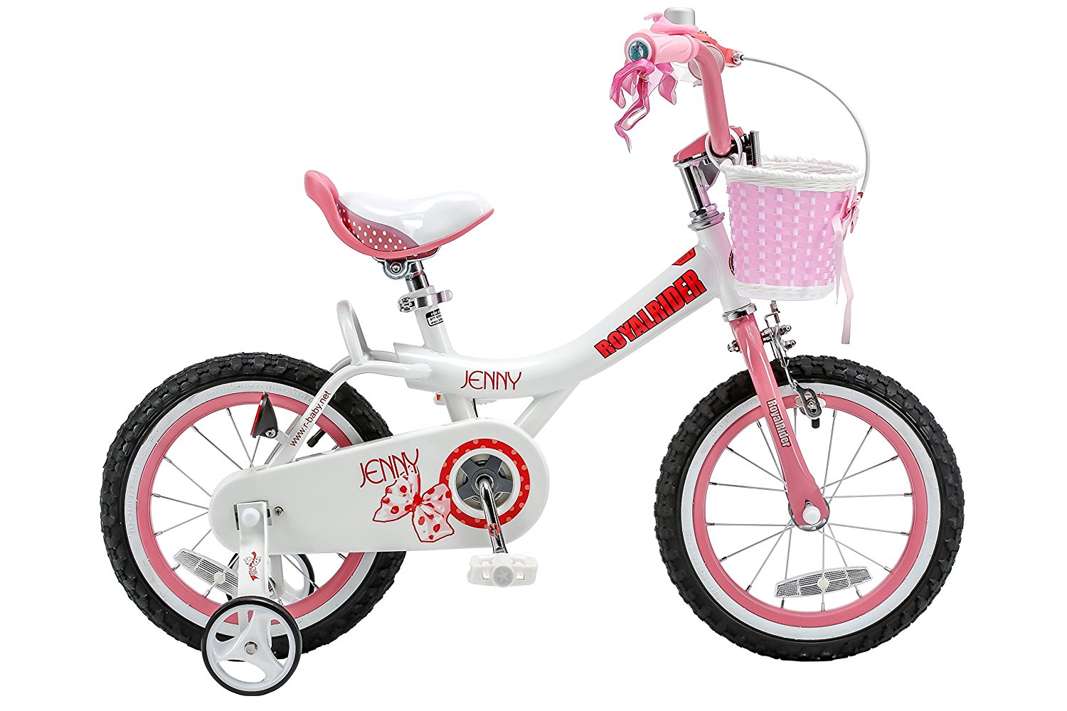 Royalbaby Jenny Bike, Girl's Bike with Basket, 14" with Training Wheels
