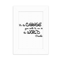 thumbnail image 1 of Be Change See World Quote Desktop Photo Frame Picture Display Decoration Art Painting, 1 of 3