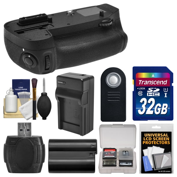 vivitar mb d15 pro multi power battery grip for nikon d7100 d7200 dslr camera with 32gb card en el15 battery charger remote kit