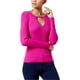 thumbnail image 2 of INC Womens Keyhole Knit Sweater, rosa, grande I-N-C Tejer, 2 of 2