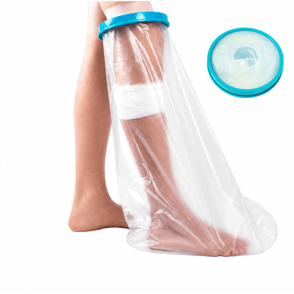 Sesiiduo Shower Leg Cover Waterproof for Adult Long Leg, Shower Sleeve for Leg Cast and Fracture, Foot Cover for Shower After Surgery, Leg Bag for Showering with PICC Line Protection