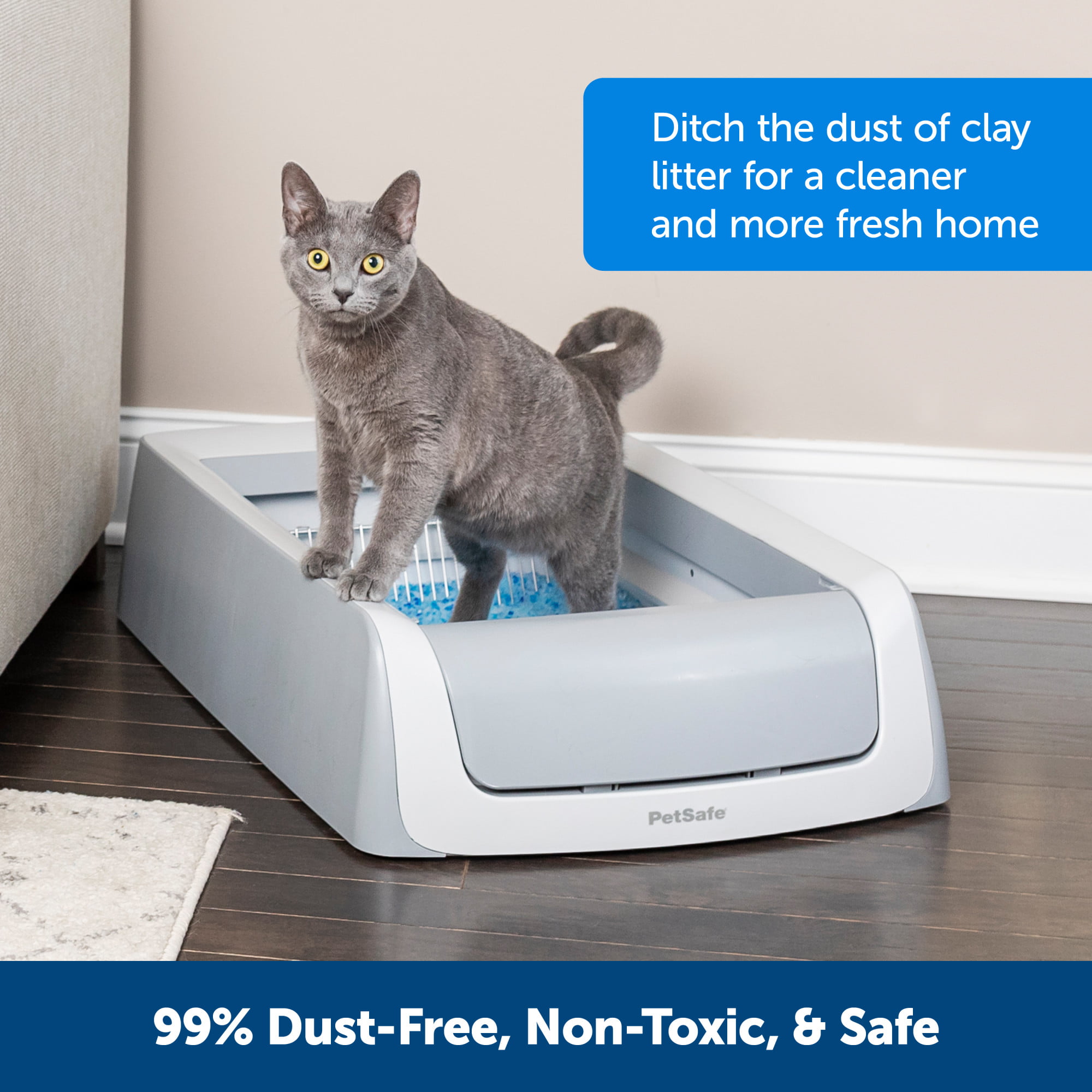 PetSafe ScoopFree Premium Blue Crystal Cat Litter, Non-Clumping, 2-Pack - 1