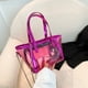 thumbnail image 5 of Bolsa A Cuestas Bolso De Viaje Simple De Cadena De Moda De Pvc De Gran Capacidad Para Mujer (Rojo Rosa) Ndcxsfigh Para Estrenar, 5 of 5