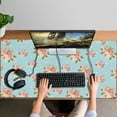 thumbnail image 4 of Long Mouse Pads for Desk,Pioneer Flower Floral Print Pattern Desk Mats on Top Of Desks, Desk Mouse Pad Extra Large with 3mm Non-Slip Base and Stitched Edge for Gaming,Office,Work,Home 47.3"x23.6", 4 of 6
