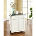 thumbnail image 5 of Crosley Furniture Wood Portable Kitchen Cart in White and Black, 5 of 5