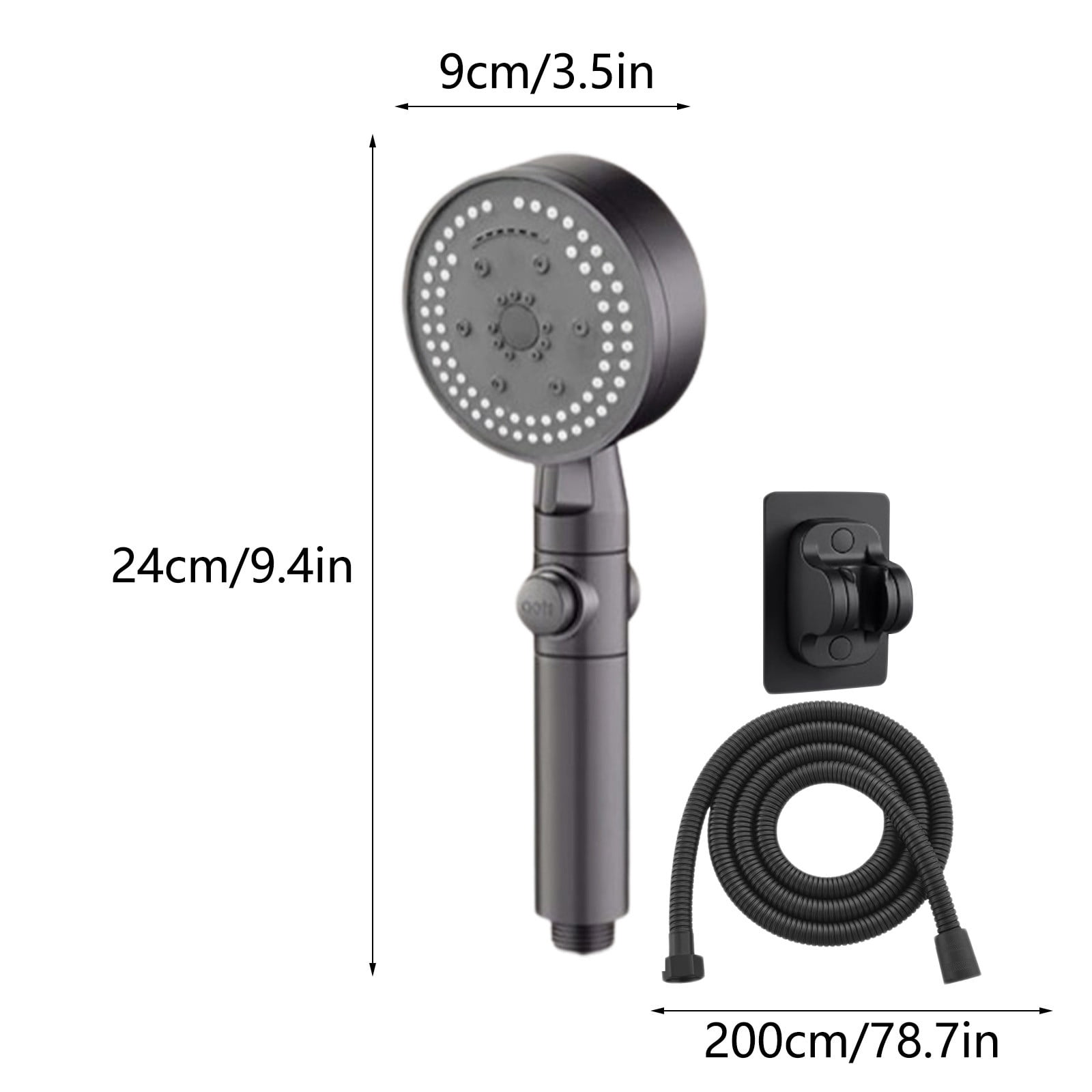 Fufafayo 2Pcs High Pressure Shower Head With Handheld, 8 Spray Modes Rain Showerhead For Full Body Coverage, 78 Inch Long Hose And Adjustable Holder For Bathroom Shower Upgrade
