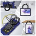thumbnail image 4 of FJLBDE Case for Samsung Galaxy Tab S8 Plus 2022/S7 FE 2021/S7 Plus 2020 12.4-Inch with 360 Kickstand, Shoulder Strap Carrying Cover, Navy Blue, 4 of 6