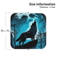 thumbnail image 2 of Vsdgher Blue Full Moon Wolf Leather Coasters for Drinks, Durable Drink Coasters 4 Set for Tabletop Protection, Luxurious Home Décor and Housewarming Gift ( {designName})Square, 2 of 6