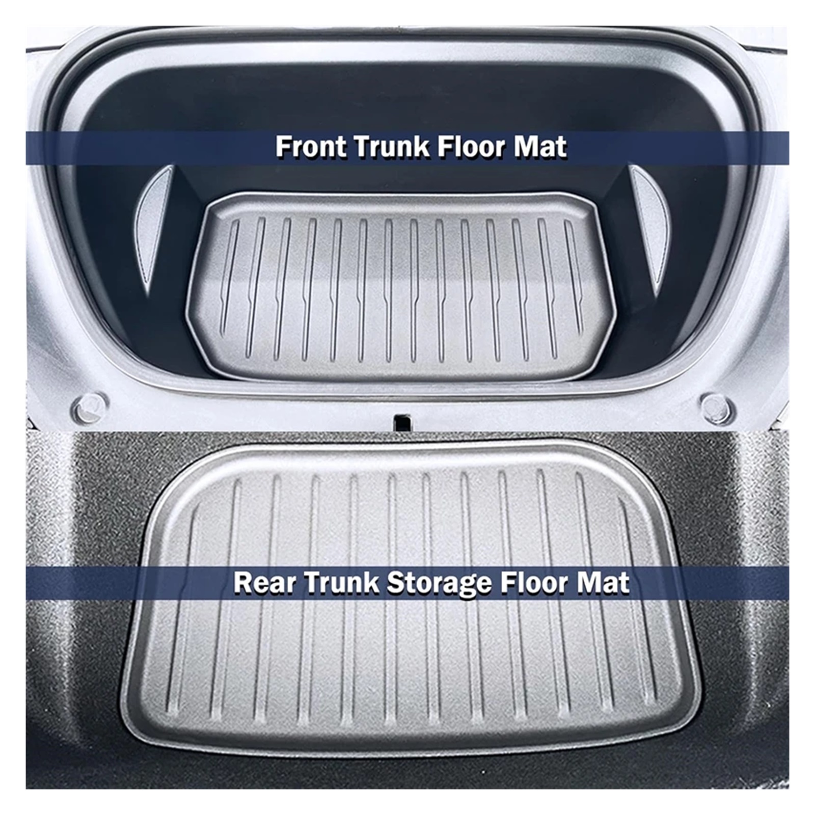 Rear Trunk Mat, Cargo Liner Compatible for Tesla Model Y Juniper 2025 Front TPE Lower Storage Box Pads Protective Cover