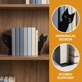 thumbnail image 2 of Unique Bargains 2Pcs Decorative Cartoon Metal Bookends Black Cat 3.9*1.2*5.9inch, 2 of 5