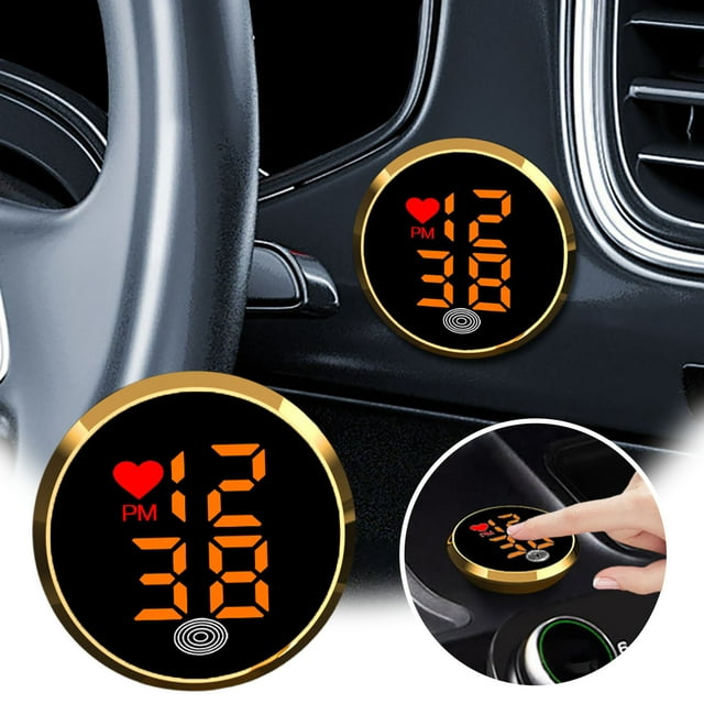 BKER Clock For Motorbike Digital Clocks Small Stick On LED Display Timepiece Watch Ideal For Boats