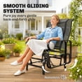 thumbnail image 3 of Outsunny Gliding Lounger Chair, Outdoor Swinging Chair with Smooth Rocking Arms and Lightweight Construction for Patio Backyard, Black, 3 of 9