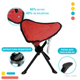 thumbnail image 4 of Set De 2 Bancos plegables portátil tipo taburete para playa y camping rojo 6.49 pulg Elly Decor SO-TTP, 4 of 8