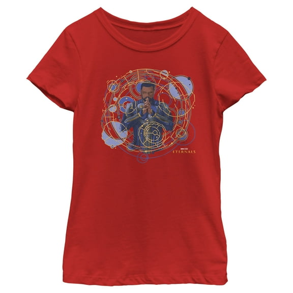 Girl's Marvel Eternals Phastos the Cosmic Psychic  Graphic Tee Red Medium