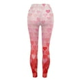 thumbnail image 6 of Cadancy Valentine Day Womens Leggings Trendy Heart Print High Waisted Stretchy Tights Soft Cozy High Waisted Tummy Control Cute Holiday Yoga Pants, 6 of 9