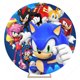 thumbnail image 3 of Fondo azul redondo de Sonic, decoración para fiesta de cumpleaños de niños, fondo para fotografía de baby shower, anillo dorado, círculo, accesorio de estudio, 3 of 5
