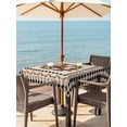 thumbnail image 3 of Outdoor Tablecloths with Umbrella Hole & Zipper, Western Texas Star Vintage 60x60 Inch Square Tablecloths, Rustic Wreath Black Beige Plaid Waterproof Table Cloth, Patio/Pool/Picnic Table Covers, 3 of 8