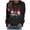 Black, variant on HNMKIU Womens Clothes Women's Christmas Hoodie Long Sleeves Crew Neck With Snowflake Print Casual Holiday Sweatshirt