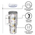 thumbnail image 4 of Modern 40oz Tumbler– Stainless Steel Insulated Tumbler with Handle and Straw, Large Capacity Travel Cup for Hot & Cold Drinks, 4 of 7