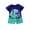 Dark Blue H, variant on Toddler Summer Sets, Fashion Boys and Girls Casual Short Sleeve Tops Round Neck Printed Short Pants Sets Yellow 1-2 Years