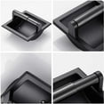 thumbnail image 3 of Portarrollos de papel higiénico empotrado negro mate / Portarrollos de papel de seda Portarrollos de papel higiénico de acero inoxidable en la pared para accesorios de baño Montaje trasero, 3 of 5