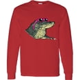 thumbnail image 3 of Inktastic Sunny Gator in Pink Sunglasses Long Sleeve T-Shirt, 3 of 5
