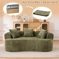 thumbnail image 6 of Timbernest 79" Curved Sofa, Cloud Couch for Living Room, Boneless Floor Sofa, No Assembly, Green, 6 of 10