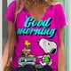 thumbnail image 3 of Camiseta de verano para mujer, bonita camiseta con estampado de Snoopy, camisetas casuales de manga corta en 3D, ropa urbana de moda con cuello en V, ropa femenina de gran tamaño, 3 of 5