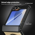 thumbnail image 5 of Magnetic for Samsung Galaxy Z Flip 6 Case with Ring Holder, [Hinge Protection] Built in Screen Protector & Camera Protection Slim Thin Hard PC Kickstand Shockproof Protective Case, Gold, 5 of 13