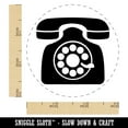 thumbnail image 2 of Rotary Dial Phone Self-Inking Rubber Stamp Ink Stamper - Orange Ink - Small 3/4 Inch, 2 of 7