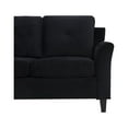 thumbnail image 6 of Naomi Home Button Tufted Microfiber Sofa-Color:Black, 6 of 11