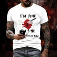 thumbnail image 2 of toraway T-Shirts Graphiques Unisexes Chemise Imprimée Taches de Sang Manches Longues Col Rabattu S, 2 of 4