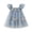 W134 Blue, variant on Curuila Infant Toddler Girls Mesh Dress Flutter Sleeve Floral Embroider Square Neck Party Fashionable Dresses For Girls Size 3-6 Months