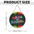 thumbnail image 3 of 1 Pack Colorful Back to School Sign, First Day of School Wooden Hanging Plaque, Easy to Hanging, Welcome to Our Classroom Door Sign, Wall & Classroom Decor, 3 of 7