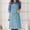 Blue, variant on 100Fens Kitchen Apron Waterdrop Resistant Cotton Apron with adjustable Aprons for Women with Pockets Cooking Apron