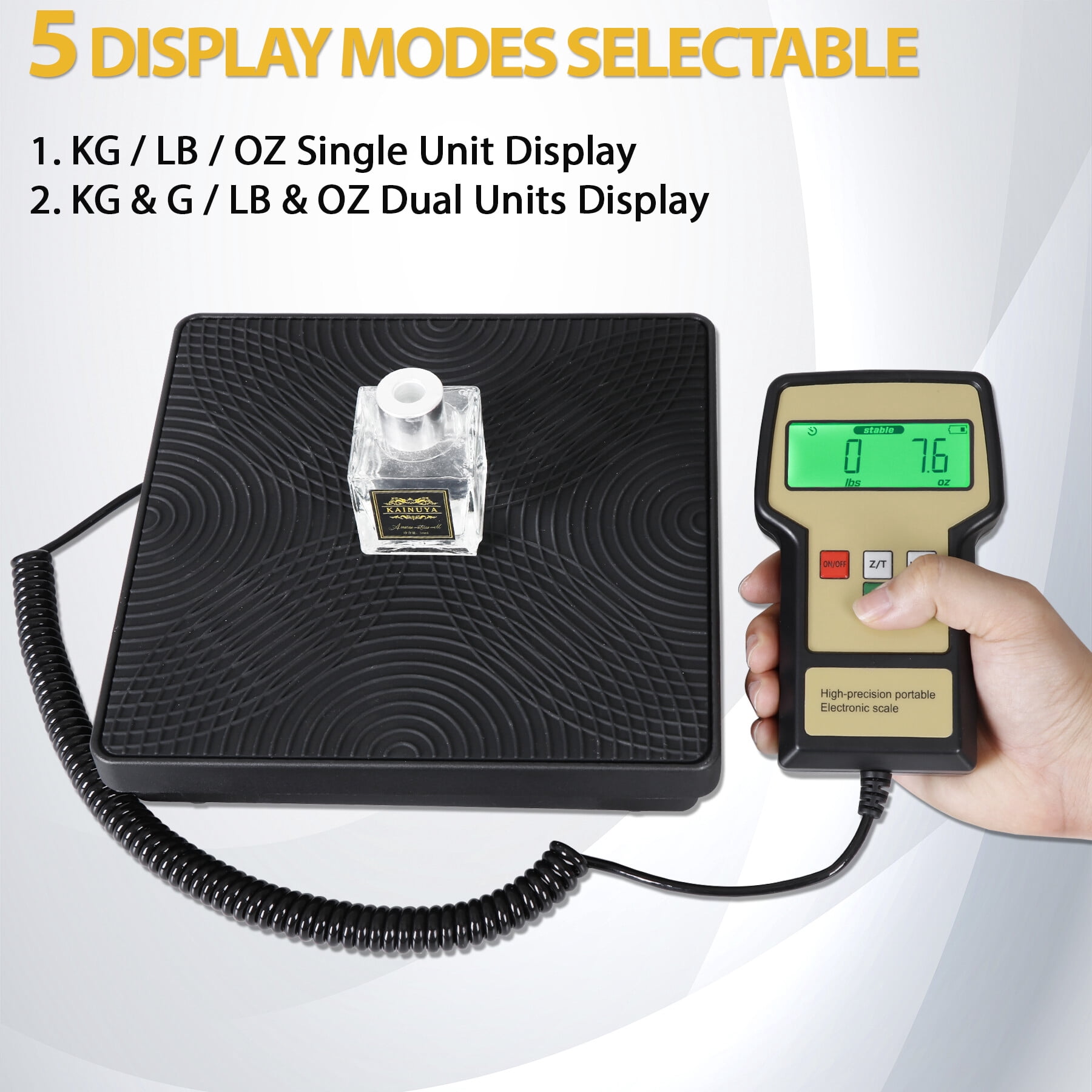 HomGarden 220 Lbs Electronic Digital Refrigerant Charging Weight Scale W/Case for HVAC A/C