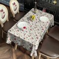 thumbnail image 2 of White Christmas Star and Gift Pattern Rectangle Tablecloth 60"x120",Waterproof Polyester Rectangle Table Cloth, Wipeable Spillproof Polyester Tablecloth for Dining, Camping, Indoor and Outdoor, 2 of 6