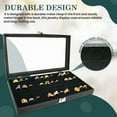 thumbnail image 4 of Novel Box Black Glass Case 14.75x8.25x2.1 Inches with 72-slot Black Ring Foam Liner & Metal Clasp, 4 of 8