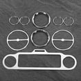 thumbnail image 4 of 9pcs Motorcycle Instrument Speaker Trim Cover Set Fits for Touring Trike Models 1996-2013Silver, 4 of 5