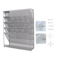 thumbnail image 2 of Organizador De Archivos De Pared Plateado, Colocación Vertical, Organizador De Archivos De Pared De 5 Niveles Con Ganchos Para Oficina, 2 of 7