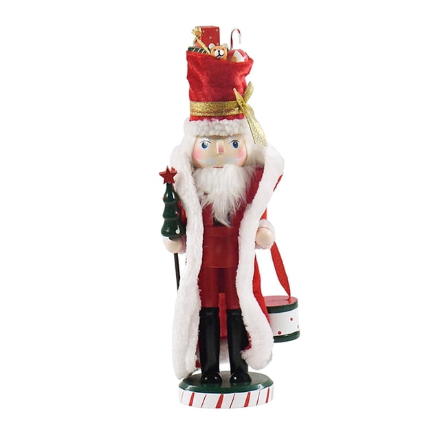 Figura de Cascanueces de 14 pulgadas, juguete decorativo navideño, figura de Cascanueces para chimenea, decoración de escritorio navideña coleccionabl Estilo G