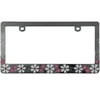 Auto Drive Universal License Plate Frame - Bling Flowers